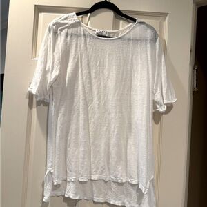 Frame Denim Classic White Burnout Tee